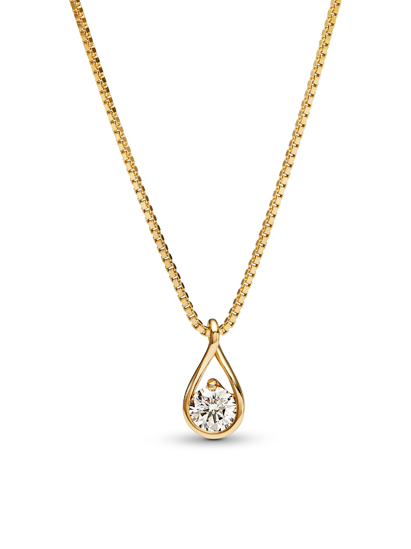 Женские колье Pandora Infinite 14k Gold Lab-grown Diamond Pendant #352189C01, цвет: Золотой — фото 1