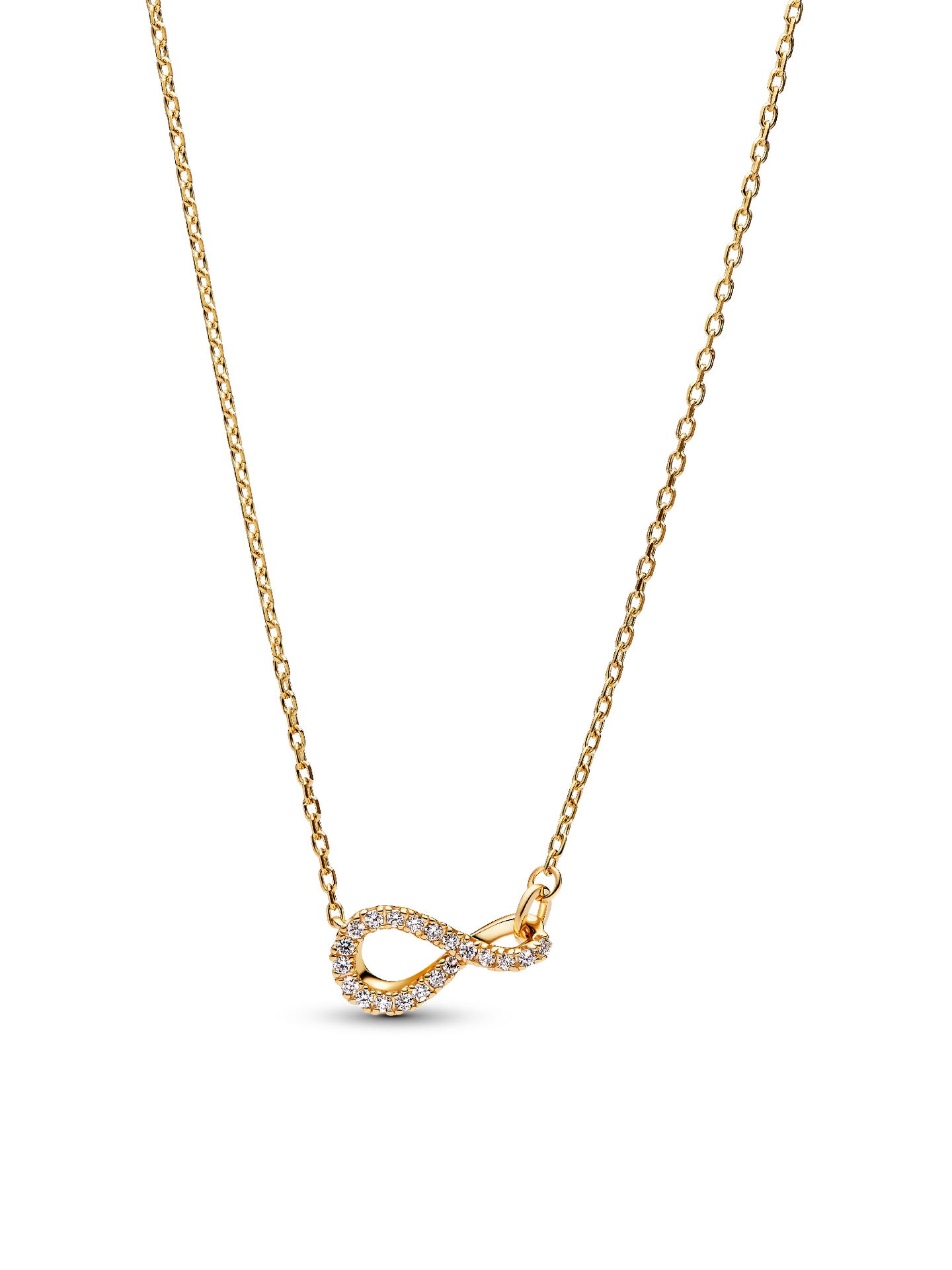 Женское колье Pandora Infinite Lab-grown Diamond Pavé Pendant, цвет: Золотой — фото 1