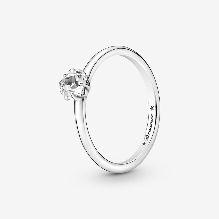 Celestial Sparkling Star Solitaire Ring image number 0