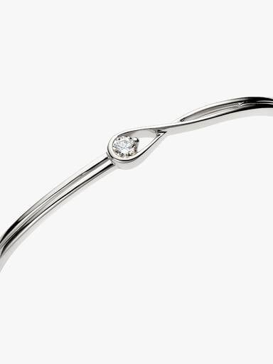 Pandora Infinite 14k White Gold Lab-grown Diamond Bangle
