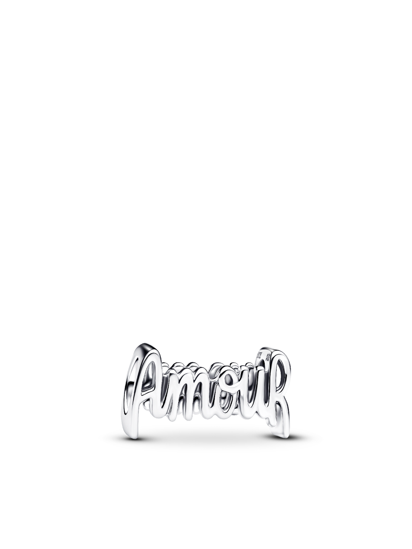 Женский шарм Pandora Amour Script Charm, цвет: Серебро — фото 1