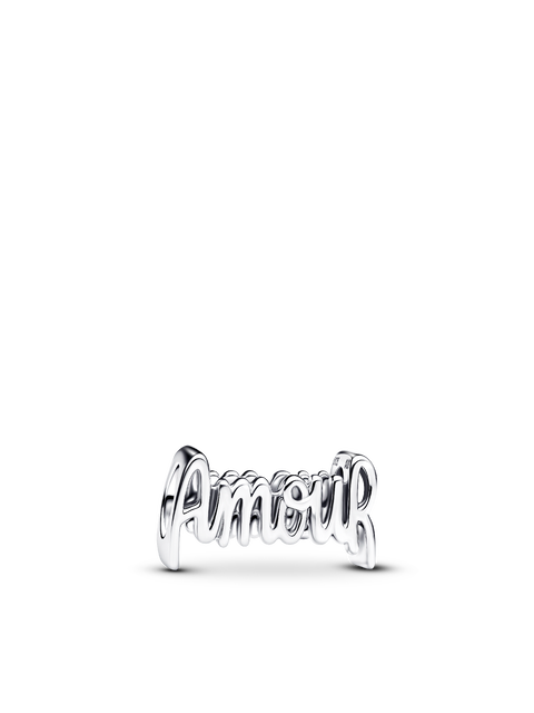 Женский шарм Pandora Amour Script Charm, цвет: Серебро