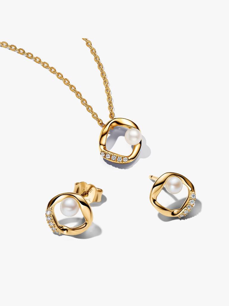 Organic Sparkle and Pearl Jewelry Gift Set