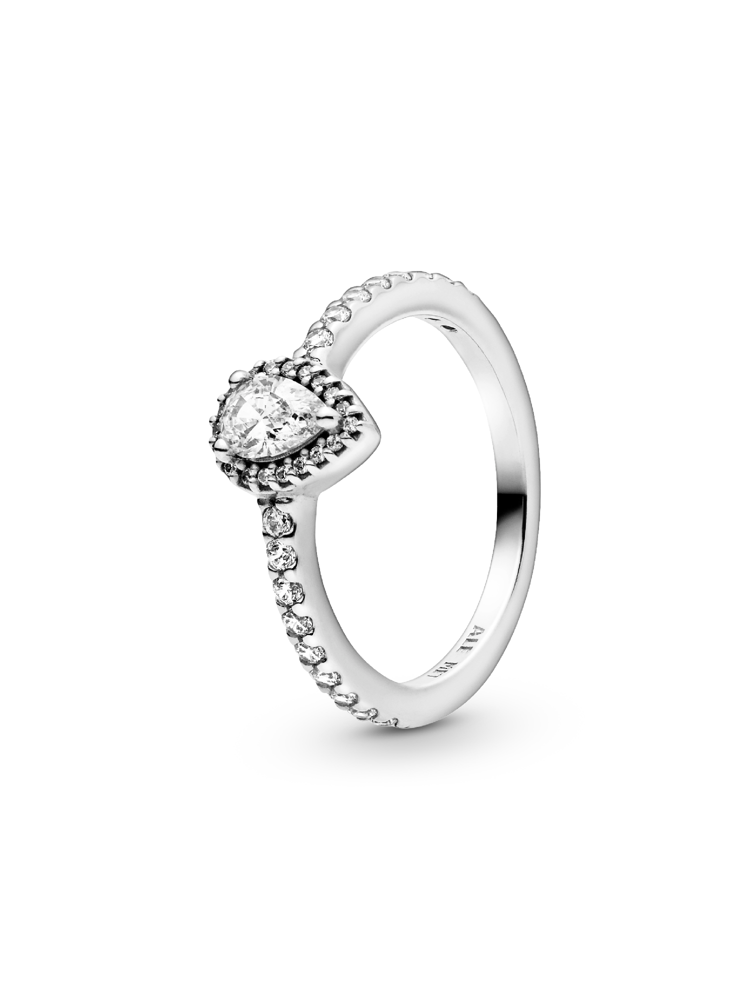 Classic Teardrop Halo Ring