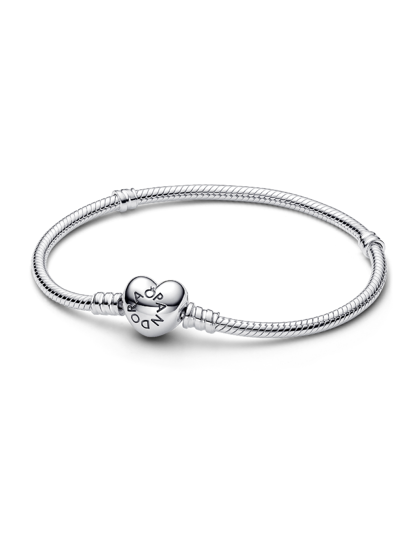 Moments Heart & Snake Chain Bracelet