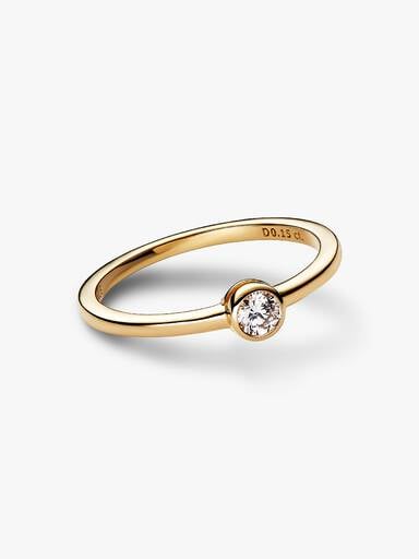 Pandora Era Bezel 14k Gold Lab-grown Diamond Ring