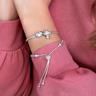 Pandora Moments Heart Clasp Snake Chain Bracelet | Mall