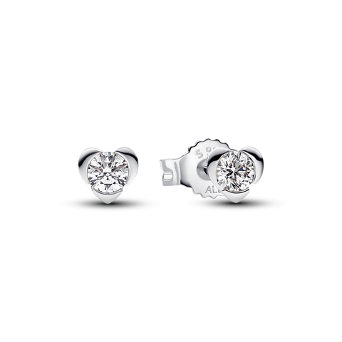Pandora Talisman Lab-grown Diamond Heart Earrings 0.30 carat tw Sterling Silver