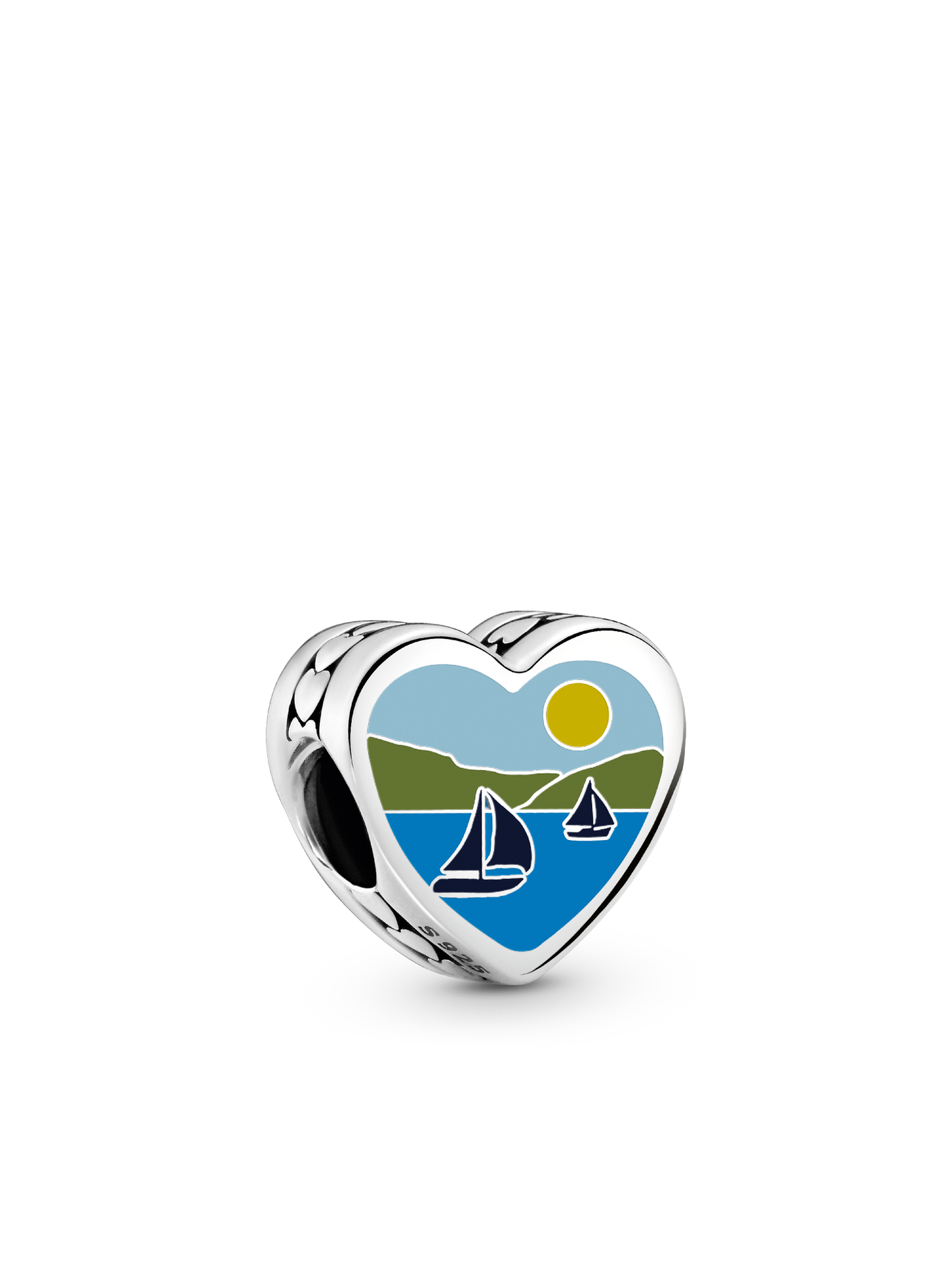 Женский шарм Pandora Michigan Heart Charm, цвет: Серебро — фото 1