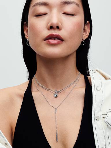 Sparkling Handwritten Love Collier Necklace