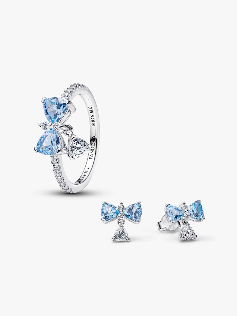 Bridgerton Blue Bow Jewelry Set