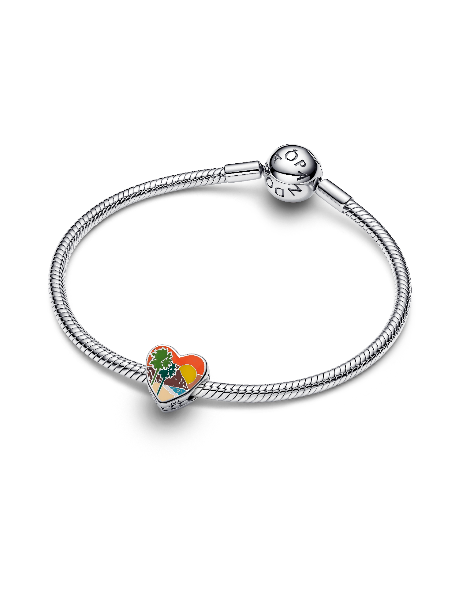 California Sunset Heart Charm