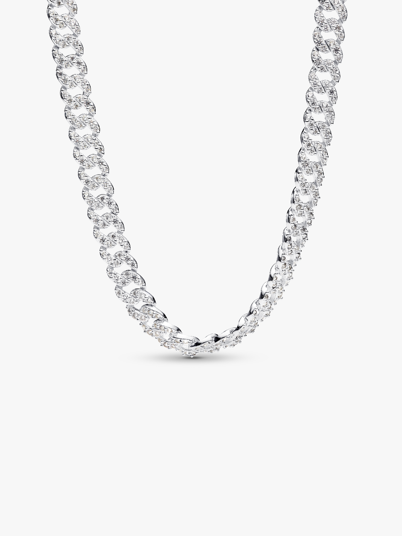 Pavé Cuban Chain Necklace