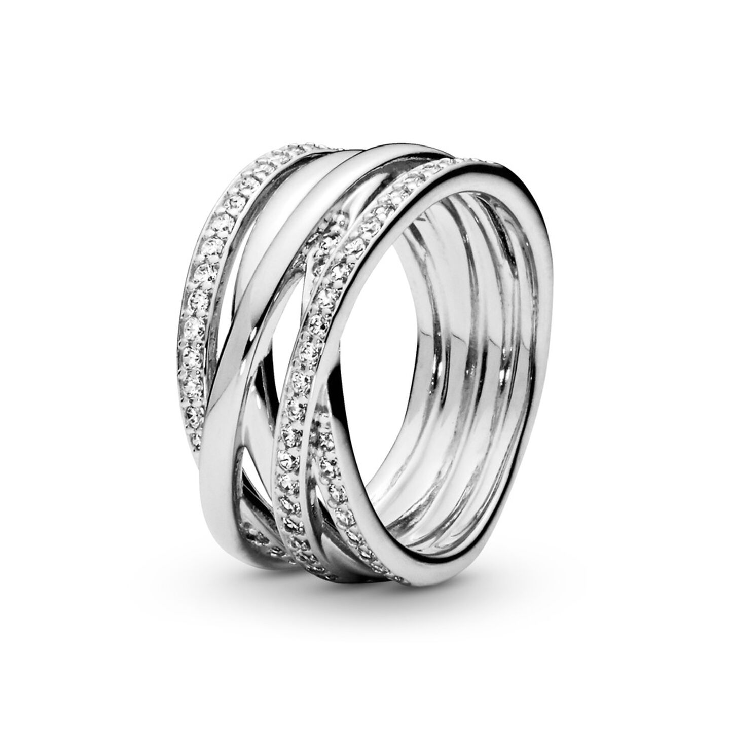 Женское кольцо Pandora Sparkling & Polished Lines, Sterling silver, цвет: Серебро — фото 2