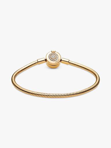 Pandora Moments Sparkling Crown O Snake Chain Bracelet