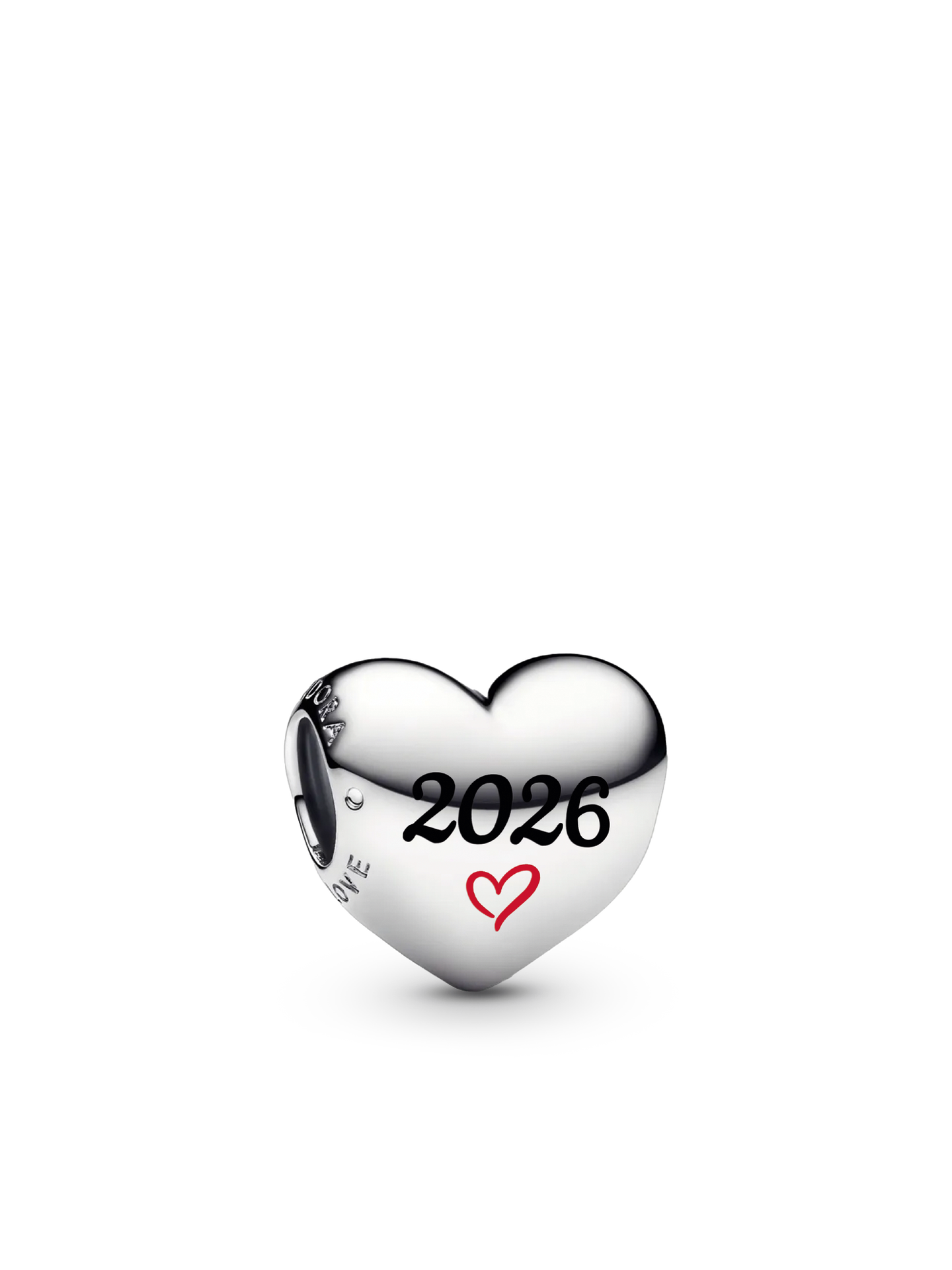Женский шарм Pandora 2026 Heart Charm, цвет: Серебро
