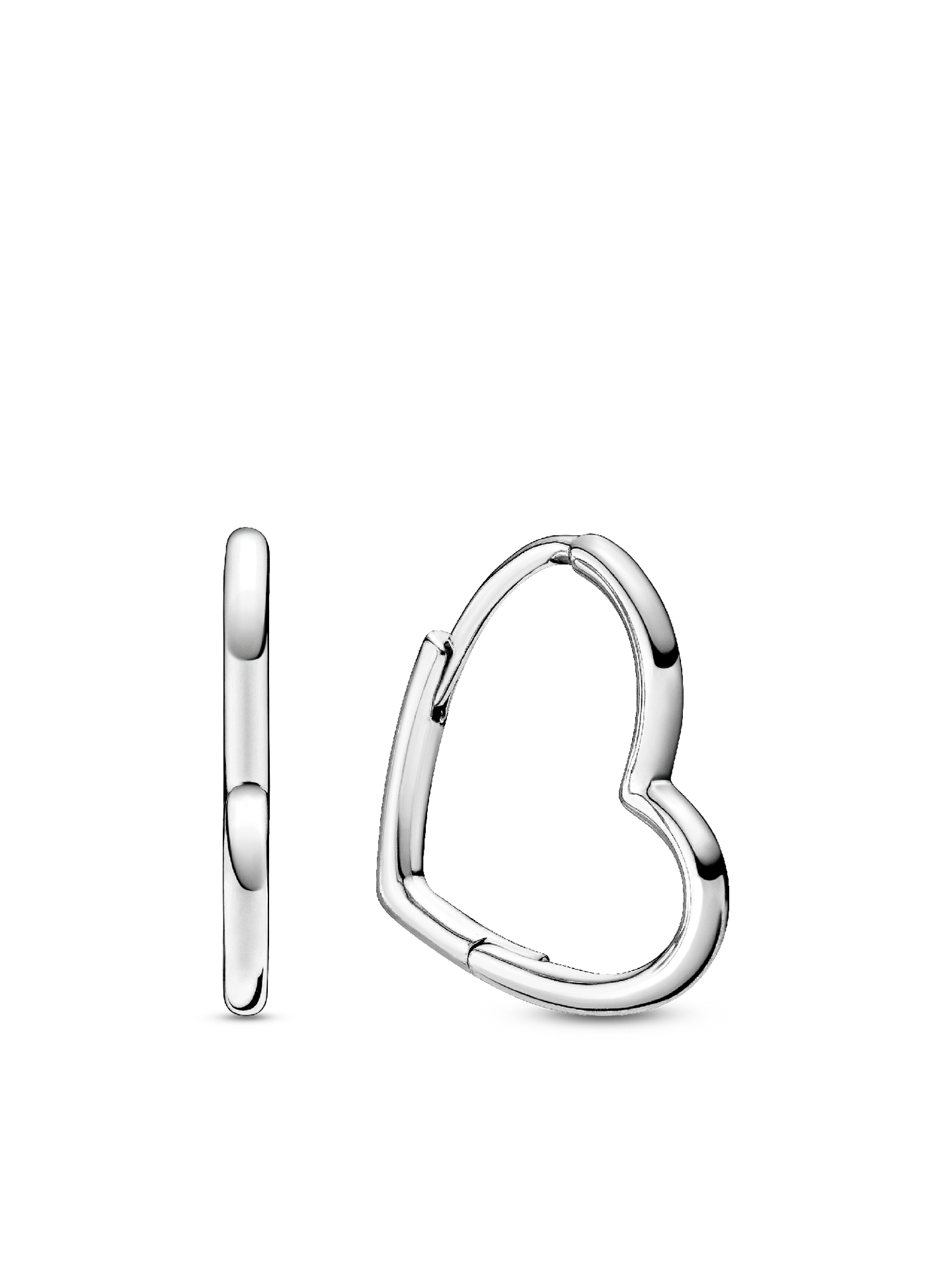 Женские серьги Pandora Asymmetrical Heart, Sterling silver #298307C00, цвет: Серебро
