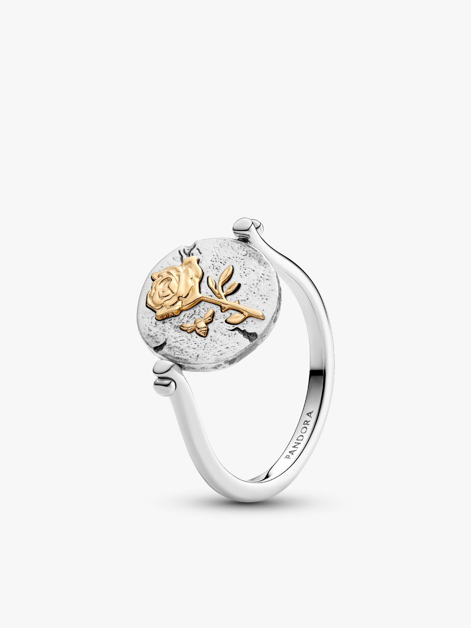 Rose Reversible Medallion Ring