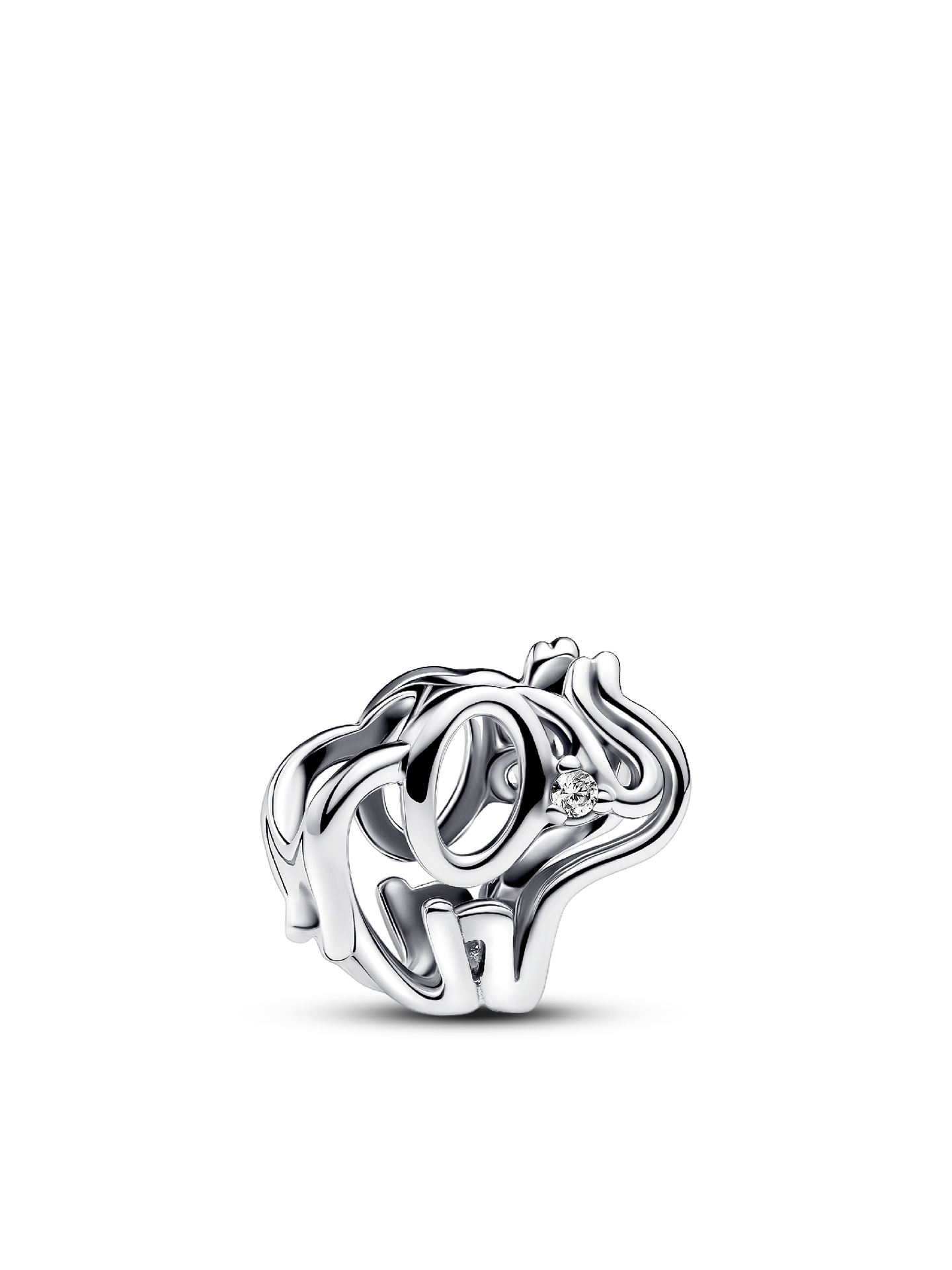 Женский шарм Pandora Openwork Elephant Charm, цвет: Серебро — фото 1