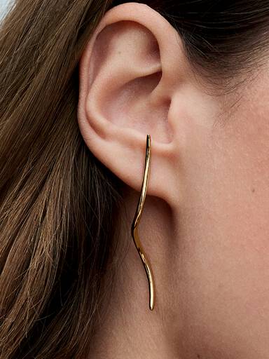 FINAL SALE - Organically Shaped Wire Stud Earrings