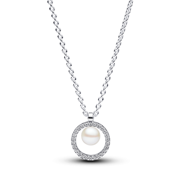 Treated Freshwater Cultured Pearl & Pavé Collier Necklace