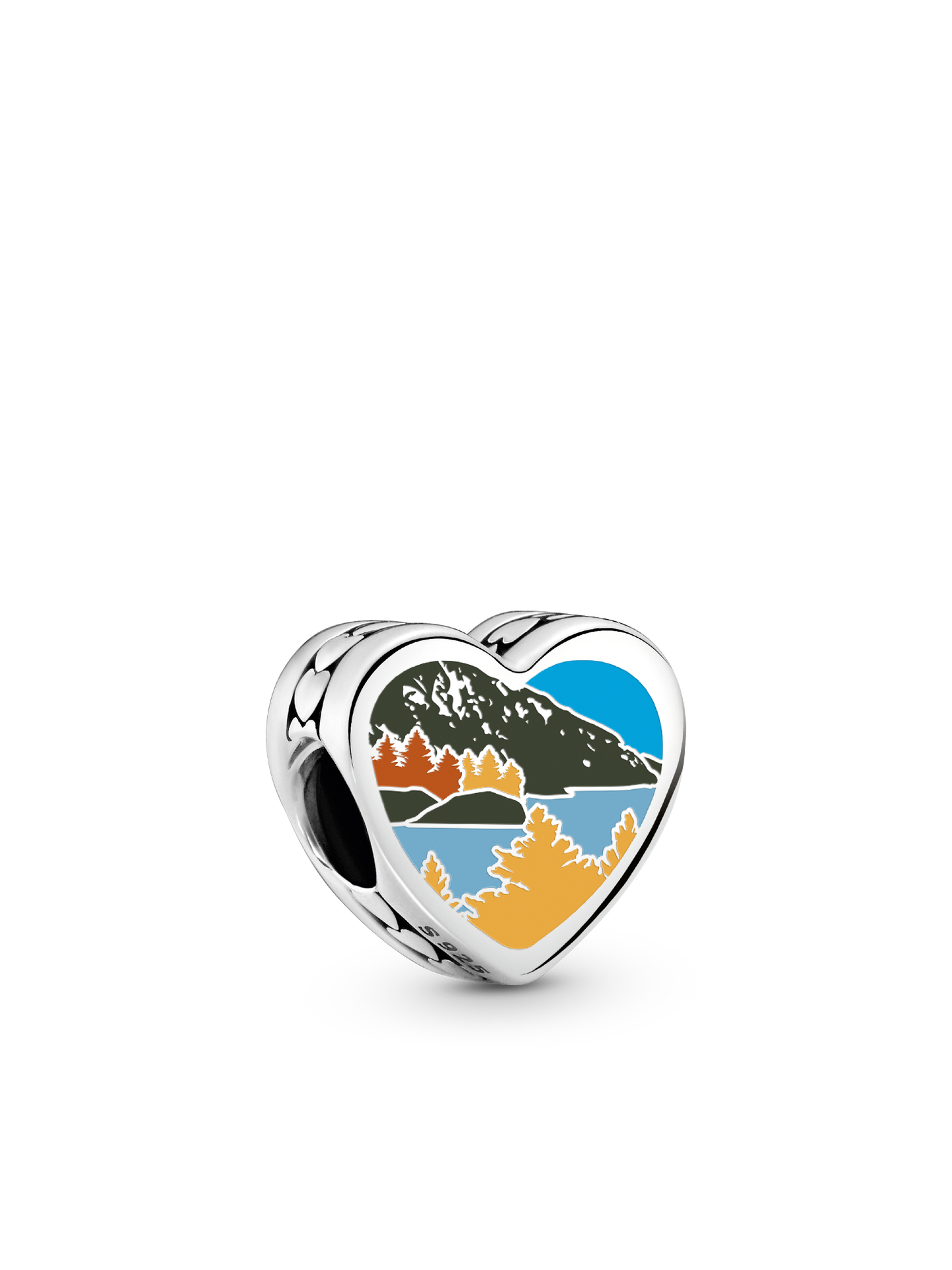 Женский шарм Pandora Vermont Heart Charm, цвет: Серебро — фото 1