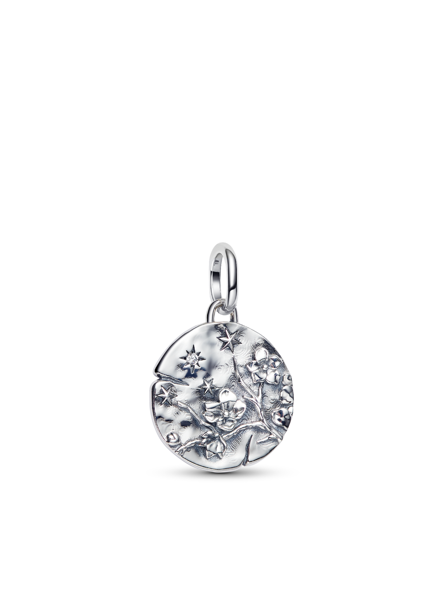 Женский шарм Pandora Cherry Blossom Medallion Charm, цвет: Серебро — фото 1