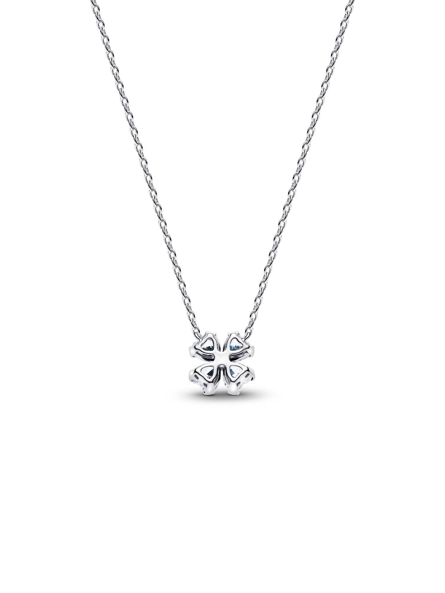 Sparkling Lucky Clover Pendant Necklace