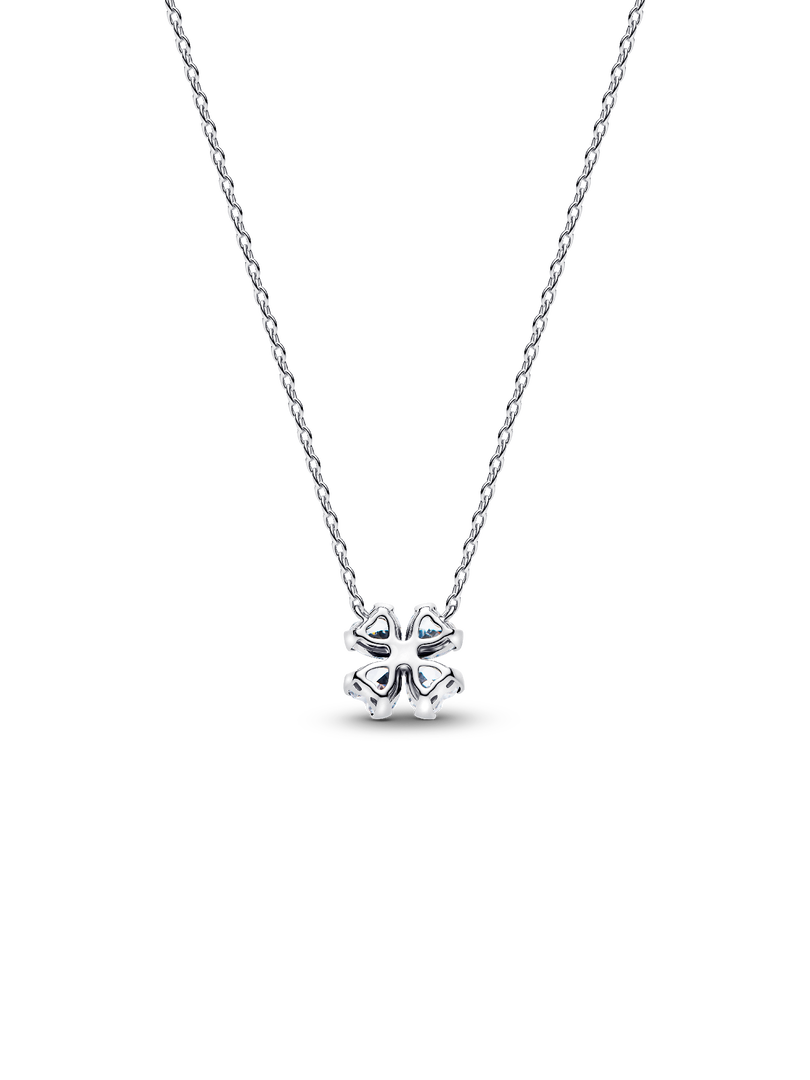 Sparkling Lucky Clover Pendant Necklace