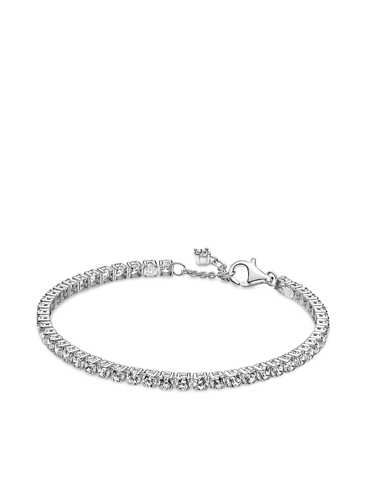 Женский браслет Pandora Sparkling Tennis, Sterling silver #591469C01, цвет: Серебро — фото 1