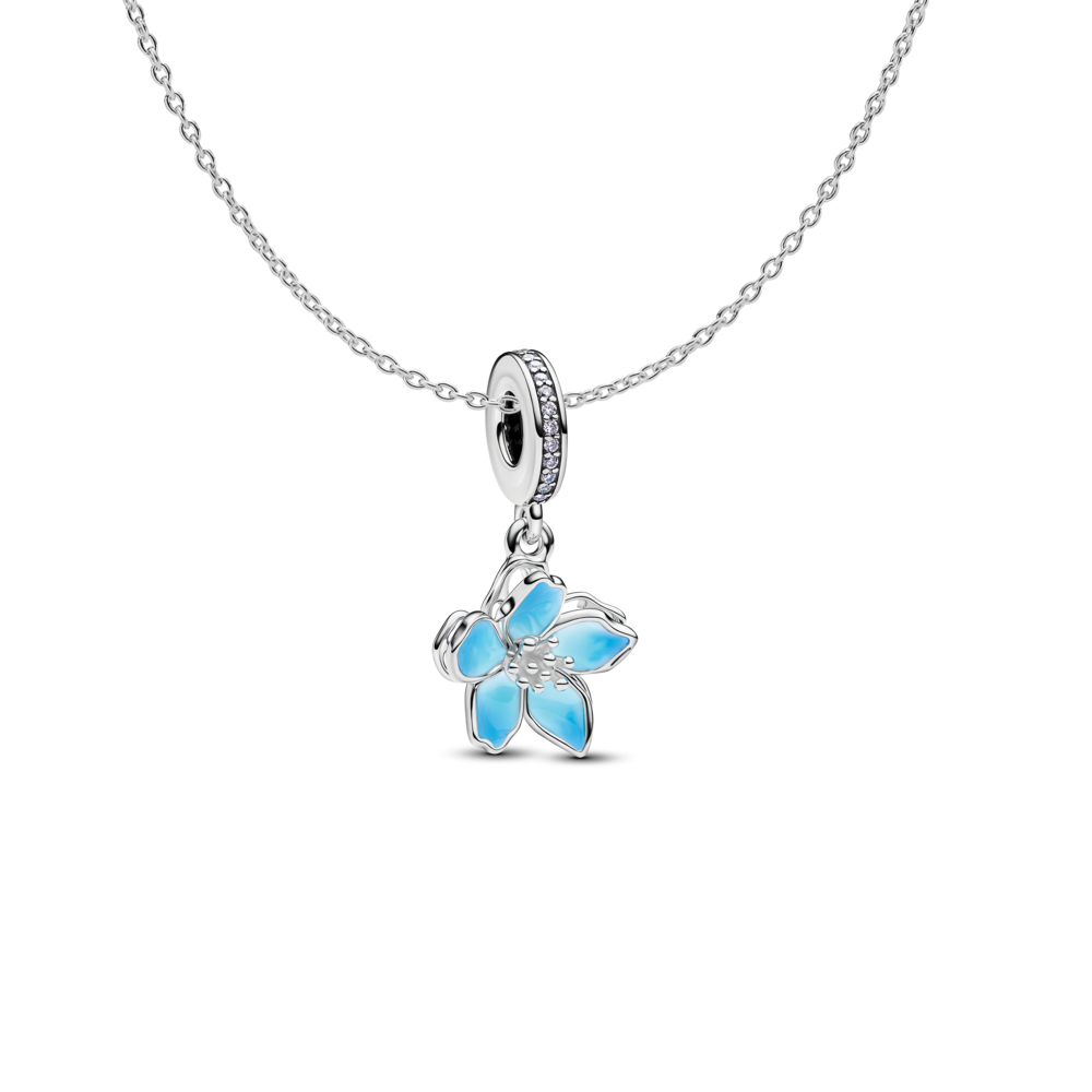 Blue Blossom Dangle Charm | Pendant | Sterling silver | Pandora US