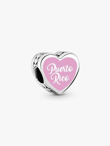 Puerto Rico Heart Charm