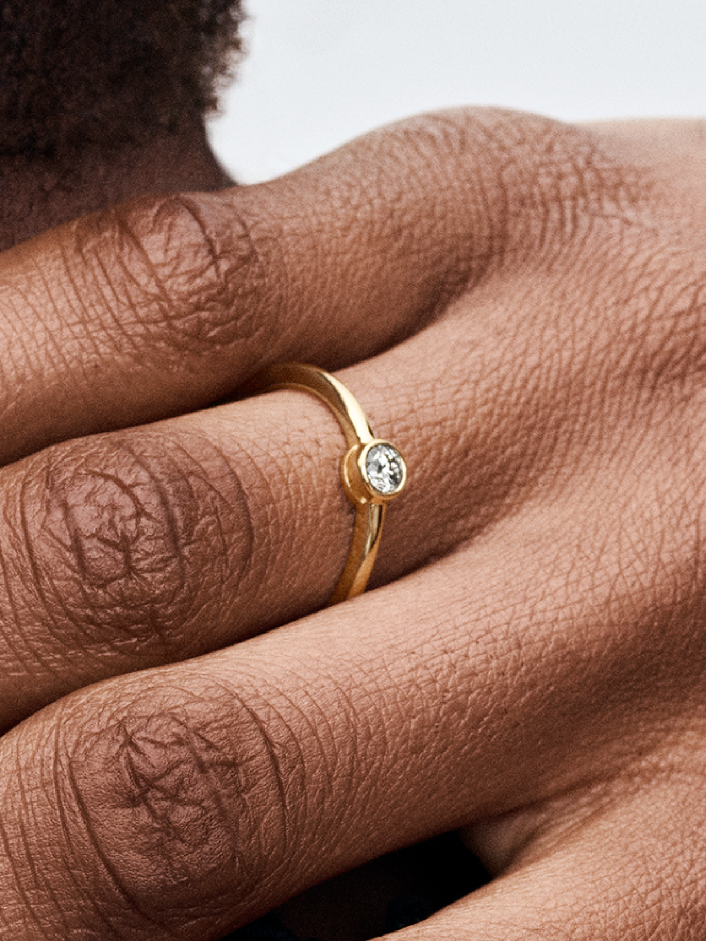 Женские кольца Pandora Era Bezel 14k Gold Lab-grown Diamond #152894C01, цвет: Золотой — фото 3