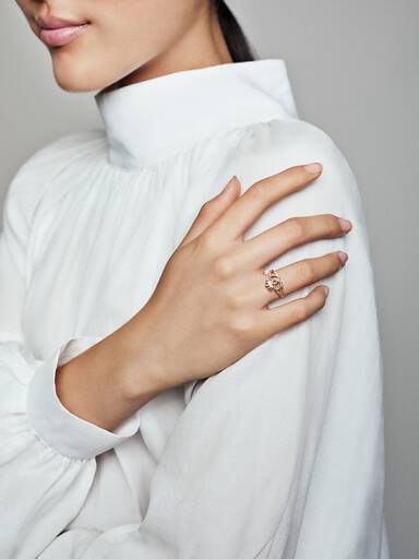 FINAL SALE - Crown & Interwined Hearts Ring