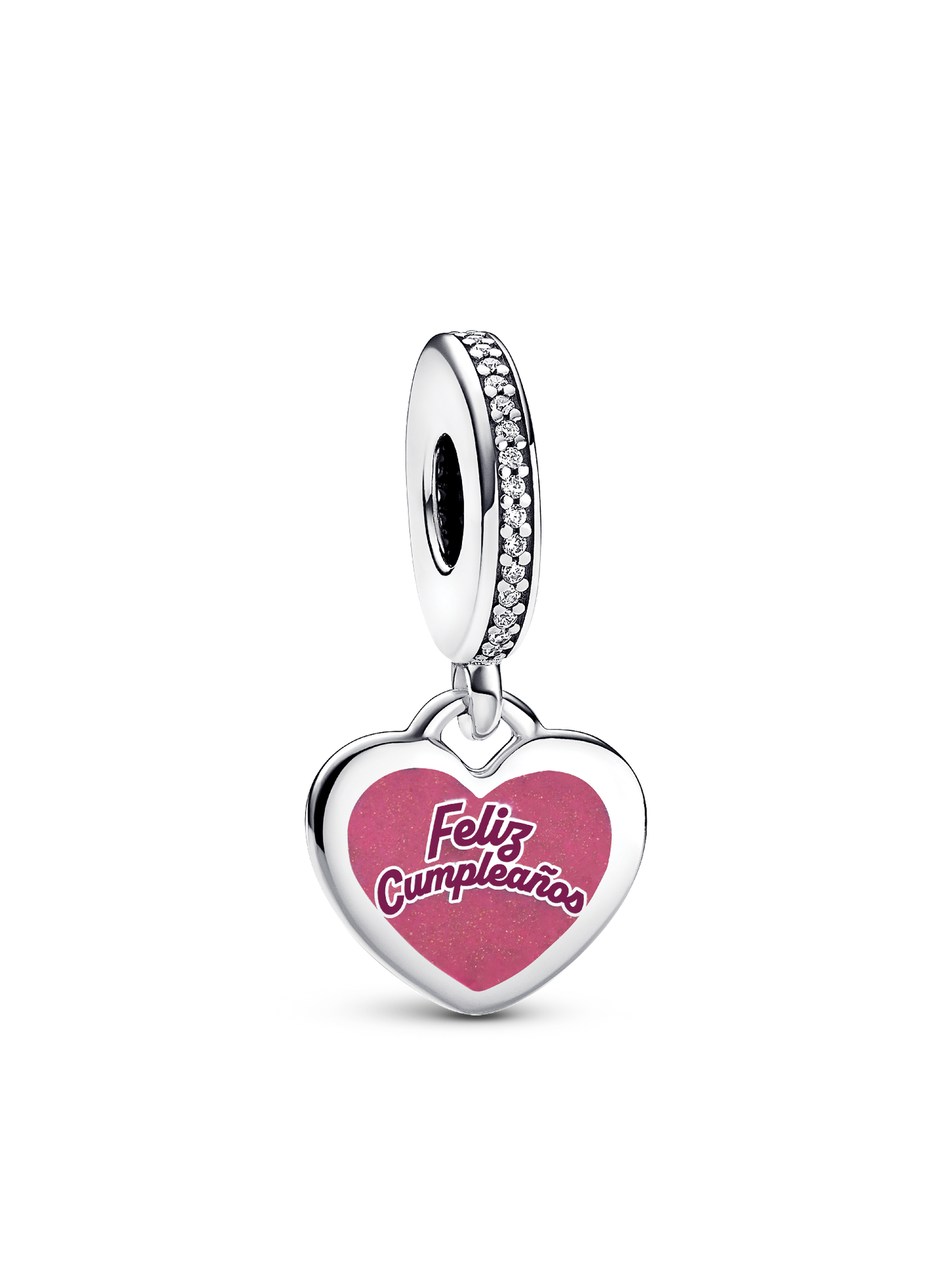 Женский шарм Pandora Feliz Cumpleanos Dangle Charm, цвет: Серебро — фото 1