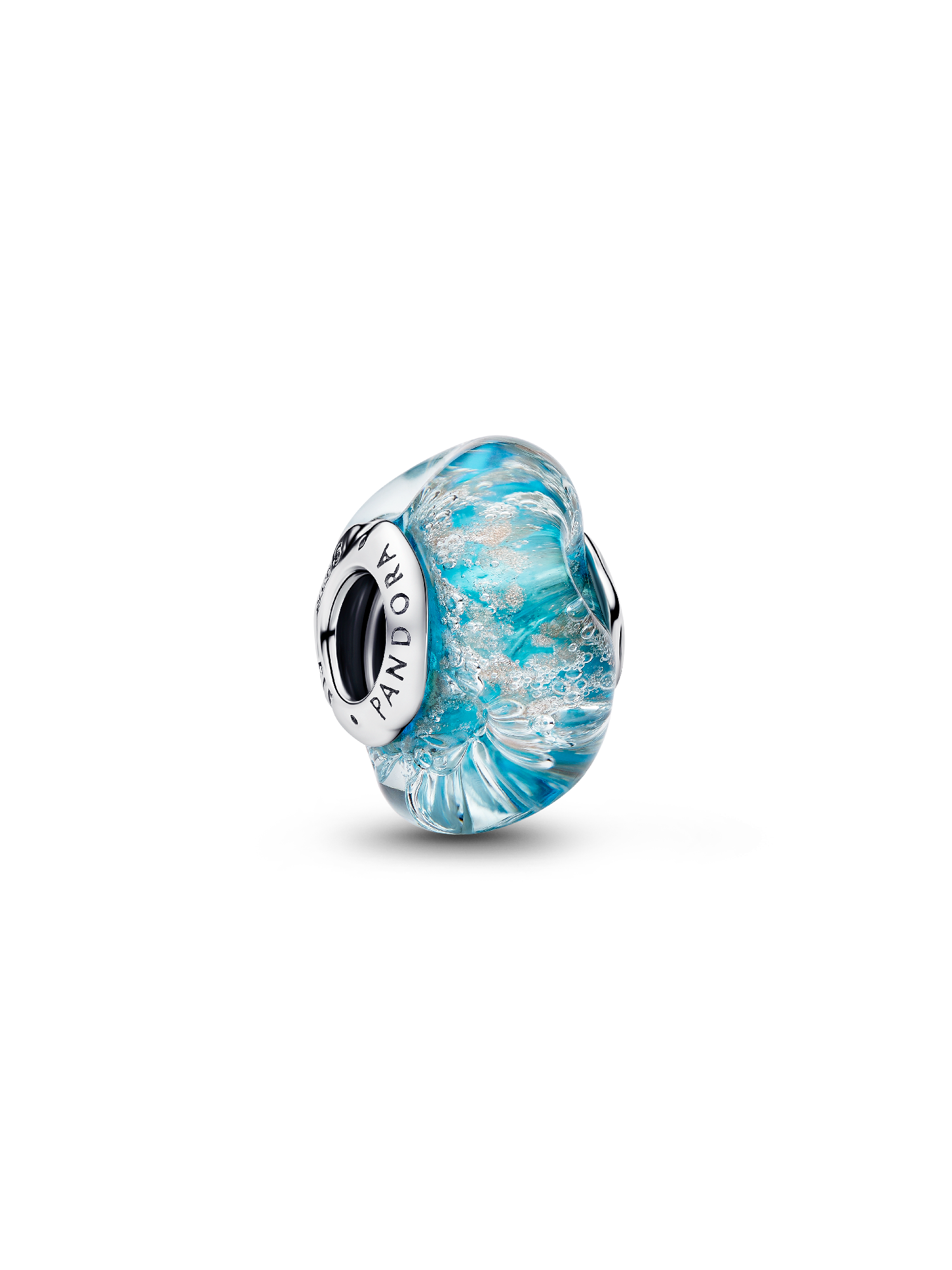 アクセサリー PANDORA CHARM MURANO GLASS Turquoise Murano Glass & Glitter Charm | Pendant | Sterling silver