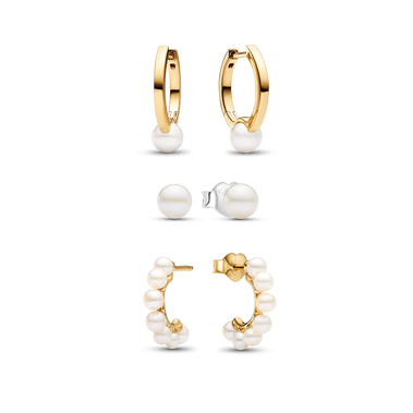 Treated Freshwater Cultured Pearl Earring Set