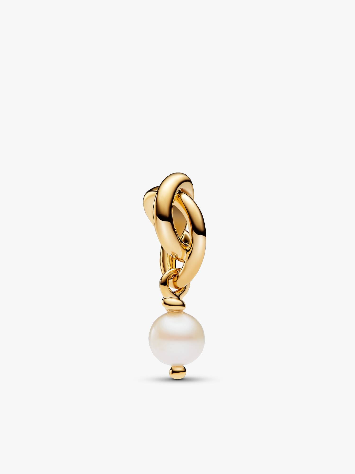 Treated Freshwater Cultured Pearl Eternity Circle Dangle Charm