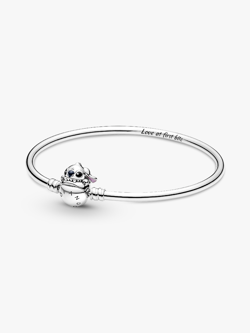 Pandora Moments Disney Stitch Biting Clasp Bangle