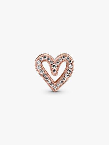 FINAL SALE - Sparkling Freehand Heart Charm