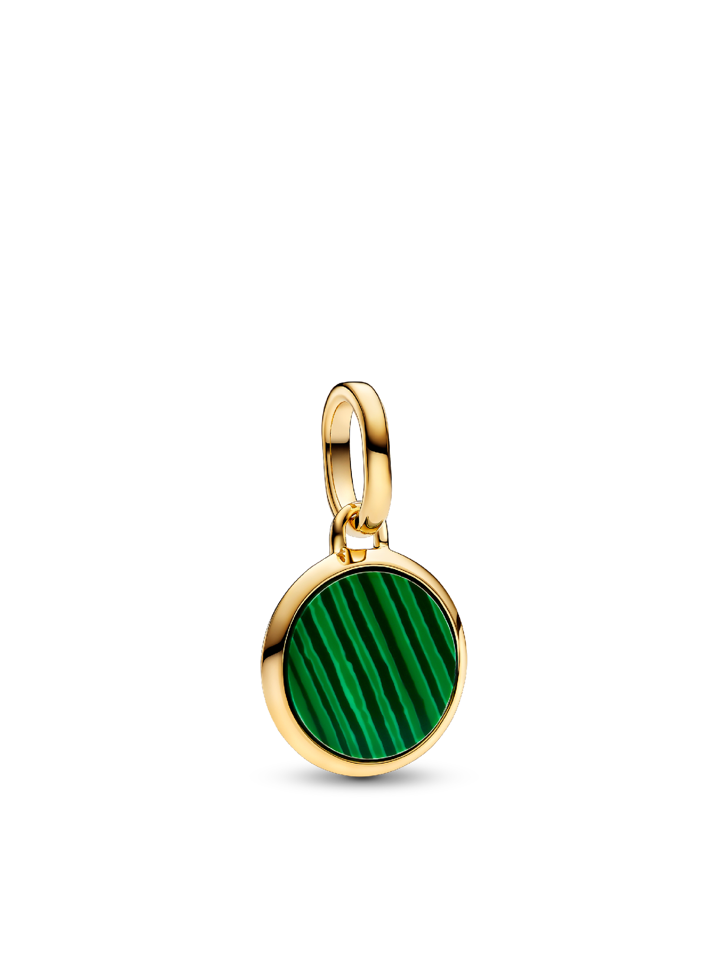 Женский шарм Pandora Green Engravable Mini Medallion Charm, цвет: Позолоченный — фото 1