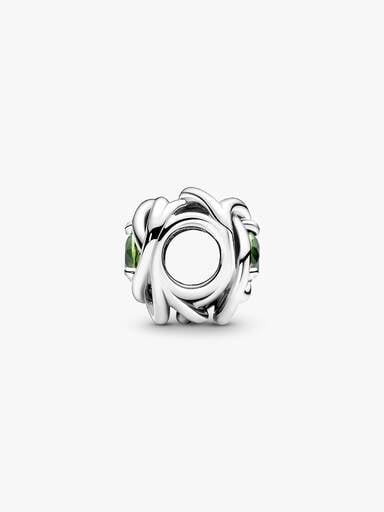 August Spring Green Eternity Circle Charm