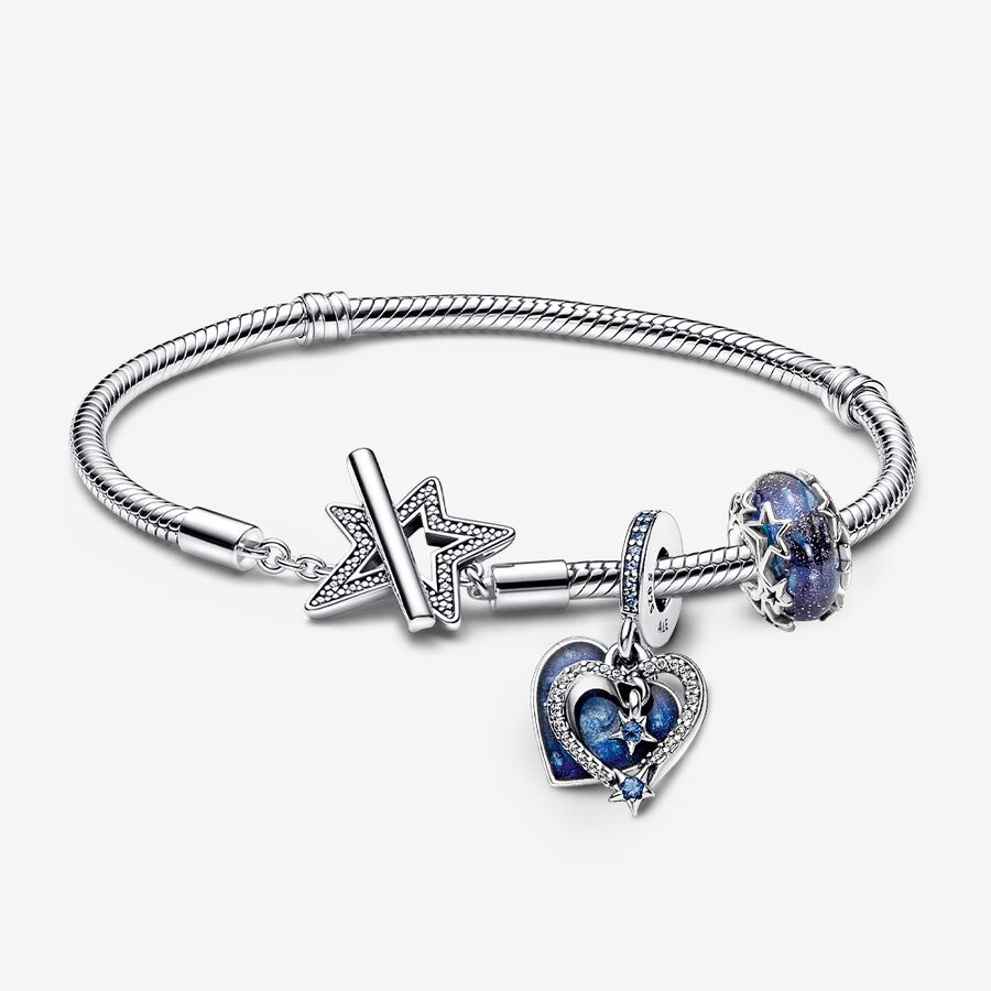 NIB PANDORA Dazzling Wishes bracelet clips charm gift set choose