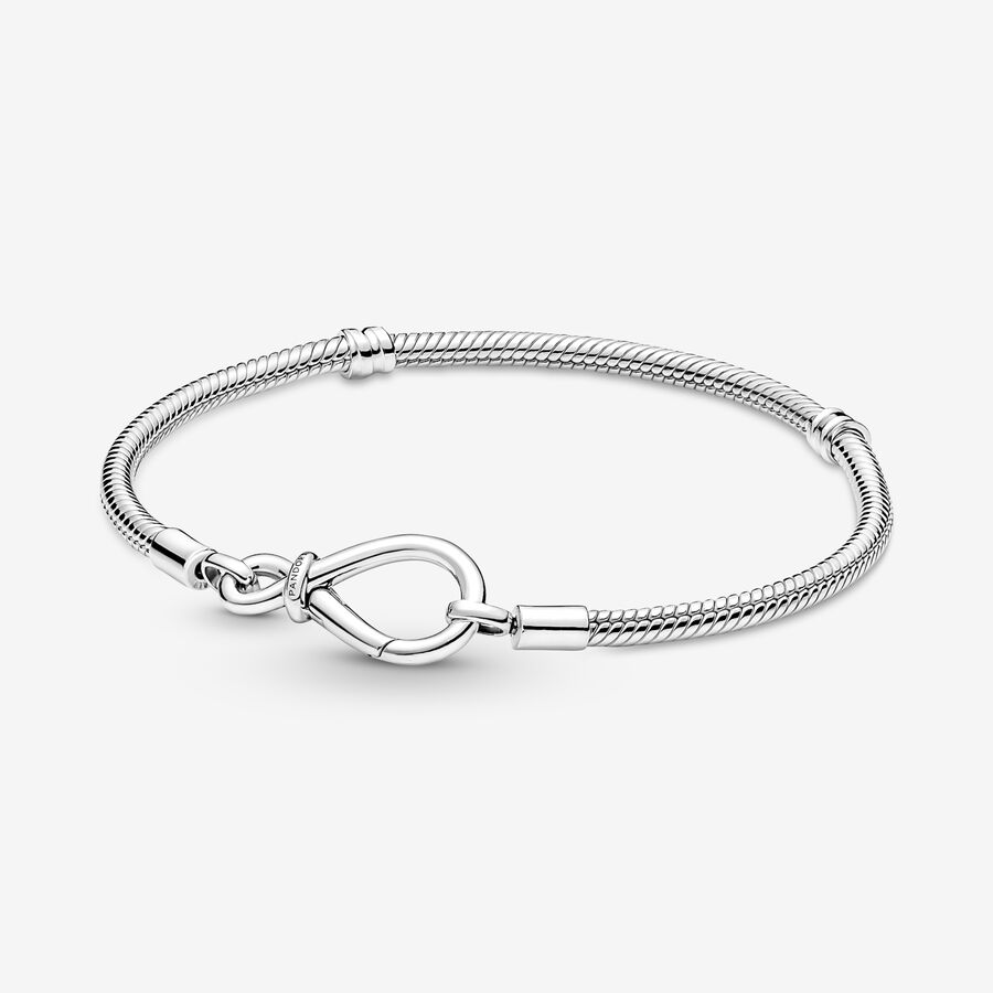 vasthouden glas Andes Pandora Moments Infinity Knot Snake Chain Bracelet | Sterling silver |  Pandora US
