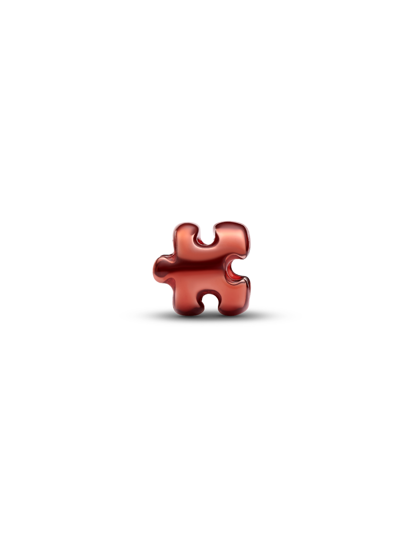 Orange Puzzle Piece Mini Charm