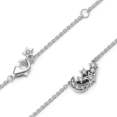 Sparkling Moon & Star Collier Necklace