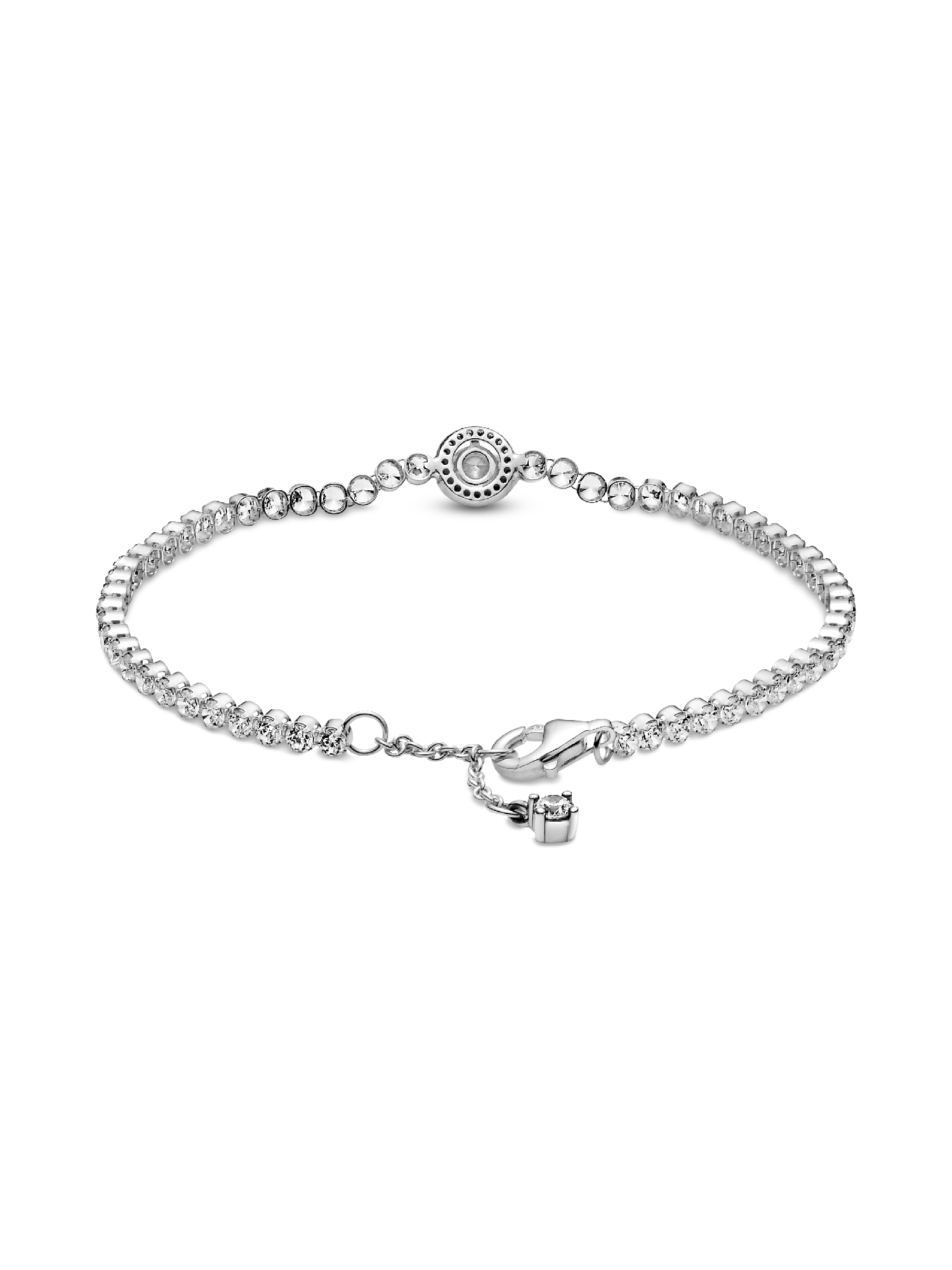 Sparkling Halo Tennis Bracelet | Sterling silver | Pandora US