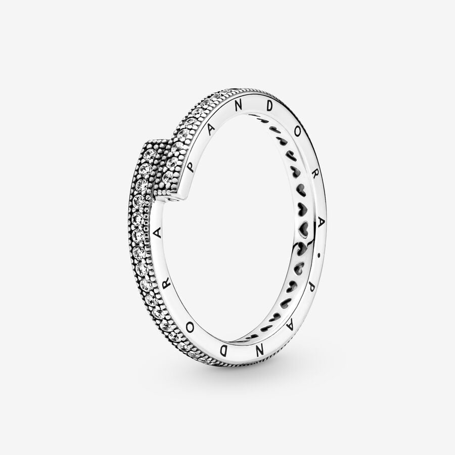 Sparkling Overlapping Ring | Sterling silver | Pandora US