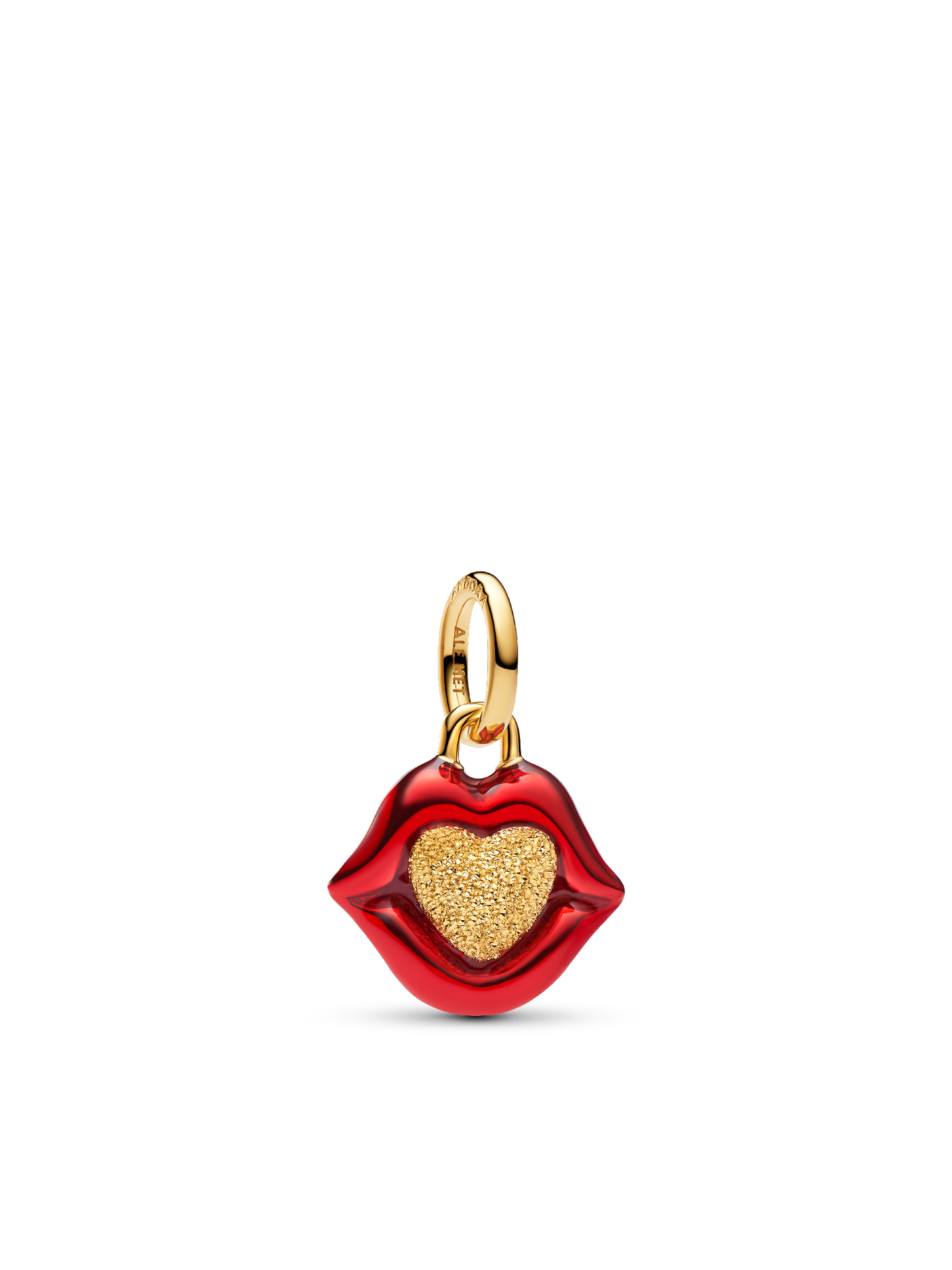 Женский шарм Pandora Pat McGrath The Lips of Love Dangle Charm, цвет: Позолоченный — фото 1