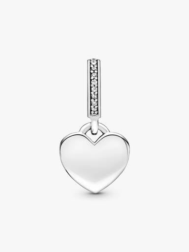 Engravable Heart Tag Dangle Charm